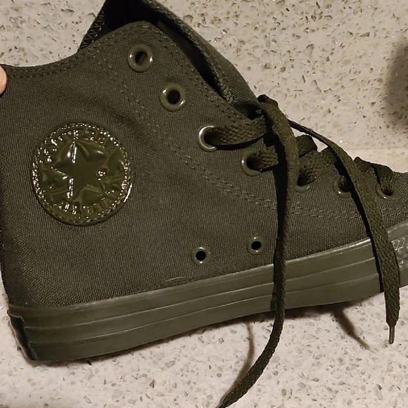 Converse O.P.I Olive Green High-Top Sneakers - Picture 9 of 13